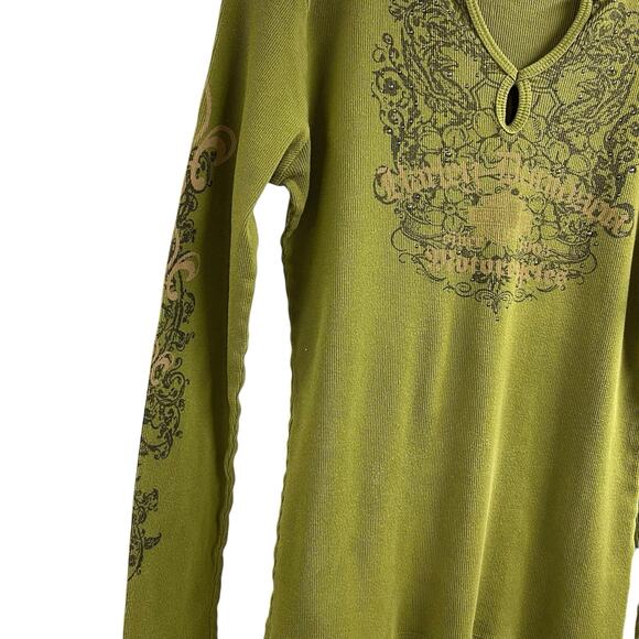 Harley Davidson Motorcycles Top Green WI Keyhole Fitted XL - Picture 5 of 7